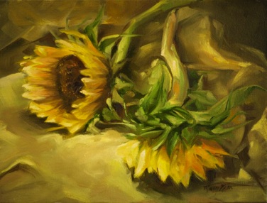 Sunflowers
oil on canvas
9” x 12”